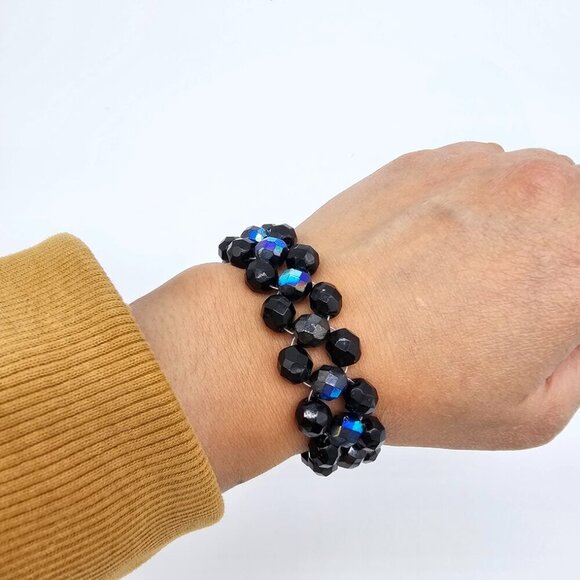 Women's Beaded Bracelet Black, One Size - Picture 12 of 12